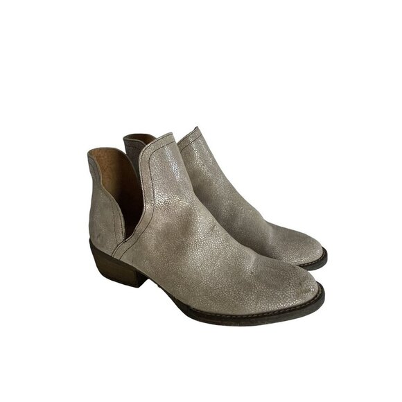 Corky's Girl "Depo" Taupe Cutout Leather Ankle Boots Size 8 - Picture 1 of 8